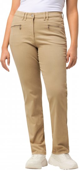 Ulla Popken Mony Tapered Leg Zip Pocket Pants Dark Putty - Teksad & Püksid Suuremates Suurustes – Plus Size - 