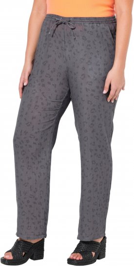 Ulla Popken Muslin Pull On Pants Black - Teksad & Püksid Suuremates Suurustes – Plus Size - 