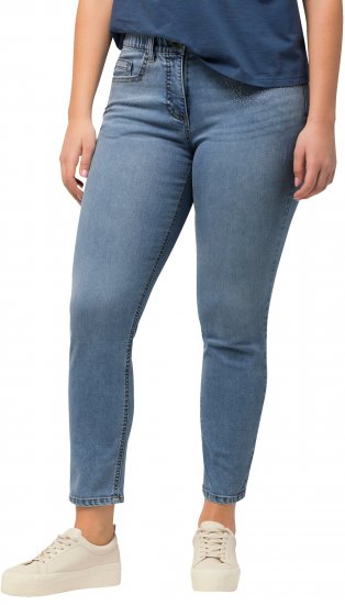 Ulla Popken Rhinestone Detail Stretch Fit Skinny Jeans Blue - Teksad & Püksid Suuremates Suurustes – Plus Size - 