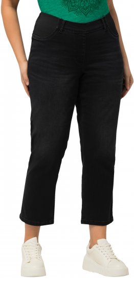 Ulla Popken Sienna Crop Stretch Jeans Black - Teksad & Püksid Suuremates Suurustes – Plus Size - 