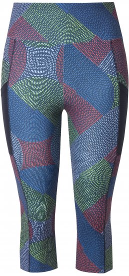 Ulla Popken Quick Dry Cropped Geometric Print Leggings Grey - Teksad & Püksid Suuremates Suurustes – Plus Size - 