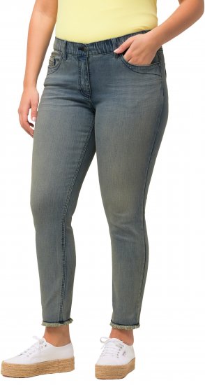 Ulla Popken Fringed Hem Sarah Jeans Blue - Teksad & Püksid Suuremates Suurustes – Plus Size - 