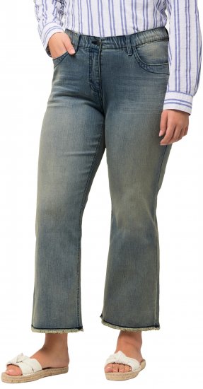Ulla Popken Fringed Leg Mandy Jeans Blue - Teksad & Püksid Suuremates Suurustes – Plus Size - 