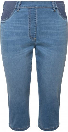 Ulla Popken Sienna Stretch Denim Capris Blue - Teksad & Püksid Suuremates Suurustes – Plus Size - 