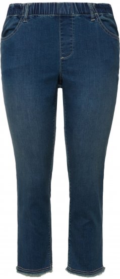 Ulla Popken Cropped Narrow Leg Jeans Blue Denim - Teksad & Püksid Suuremates Suurustes – Plus Size - 