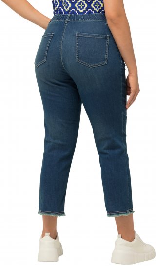 Ulla Popken Cropped Narrow Leg Jeans Blue Denim - Teksad & Püksid Suuremates Suurustes – Plus Size - 