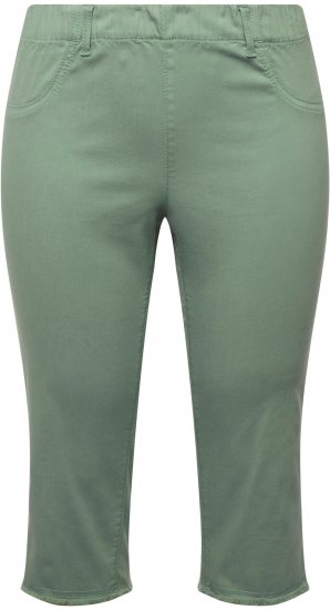 Ulla Popken Stretch Fit Raw Hem Moss Green - Teksad & Püksid Suuremates Suurustes – Plus Size - 