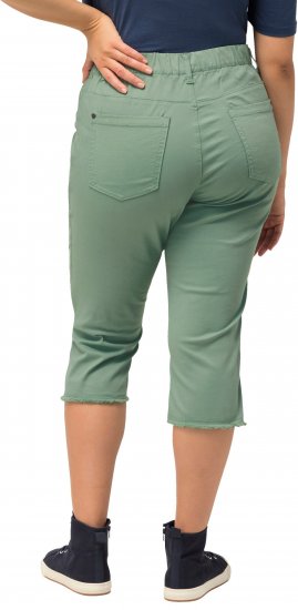Ulla Popken Stretch Fit Raw Hem Moss Green - Teksad & Püksid Suuremates Suurustes – Plus Size - 