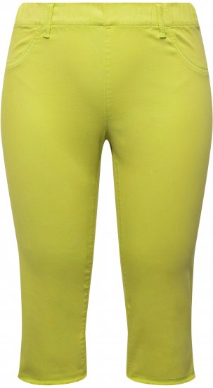 Ulla Popken Stretch Fit Raw Hem Capris Pistachio - Teksad & Püksid Suuremates Suurustes – Plus Size - 