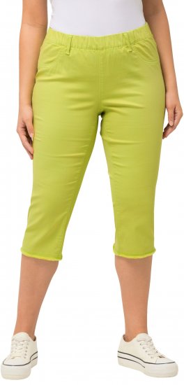 Ulla Popken Stretch Fit Raw Hem Capris Pistachio - Teksad & Püksid Suuremates Suurustes – Plus Size - 