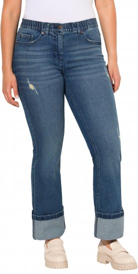 Ulla Popken Wide Cuff Stretch Fit Jeans Blue Denim - Teksad & Püksid Suuremates Suurustes – Plus Size - 