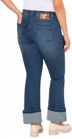 Ulla Popken Wide Cuff Stretch Fit Jeans Blue Denim - Teksad & Püksid Suuremates Suurustes – Plus Size - 