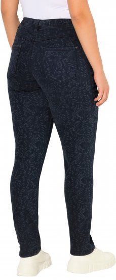 Ulla Popken Leaf Print Boyfriend Jeans Blue - Teksad & Püksid Suuremates Suurustes – Plus Size - 