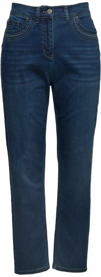 Ulla Popken Rivet Detail Mom Jeans Blue - Teksad & Püksid Suuremates Suurustes – Plus Size - 