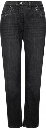 Ulla Popken Rivet Detail Mom Jeans Denim Blue - Teksad & Püksid Suuremates Suurustes – Plus Size - 