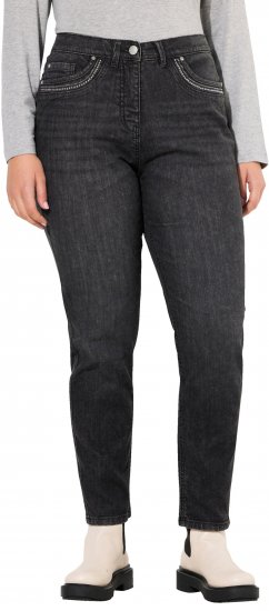 Ulla Popken Rivet Detail Mom Jeans Denim Blue - Teksad & Püksid Suuremates Suurustes – Plus Size - 