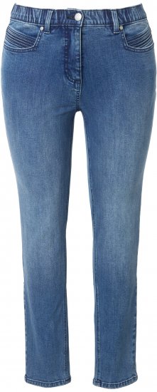 Ulla Popken Decorative Pocket Slim Stretch Jeans Blue Denim - Teksad & Püksid Suuremates Suurustes – Plus Size - 