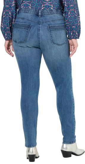 Ulla Popken Decorative Pocket Slim Stretch Jeans Blue Denim - Teksad & Püksid Suuremates Suurustes – Plus Size - 
