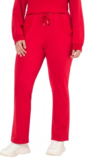 Ulla Popken Elastic Waist Sweatpants Red - Teksad & Püksid Suuremates Suurustes – Plus Size - 