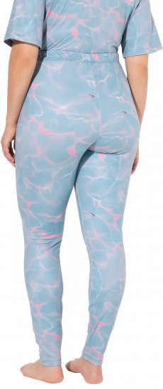 Ulla Popken Wave Print Ski Leggings Blue - Teksad & Püksid Suuremates Suurustes – Plus Size - 
