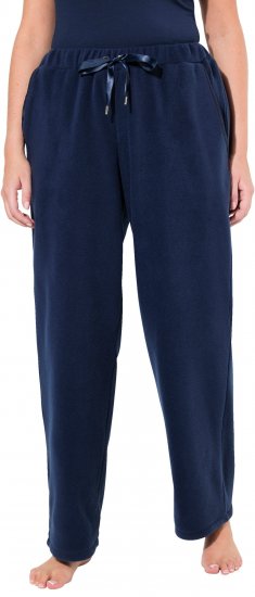 Ulla Popken Fleece Loungewear Pants Night Blue - Teksad & Püksid Suuremates Suurustes – Plus Size - 