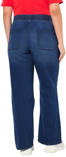 Ulla Popken Patch Pocket Elastic Waist Jeans Denim Blue - Teksad & Püksid Suuremates Suurustes – Plus Size - 