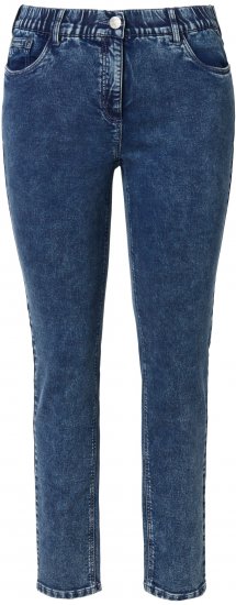 Ulla Popken Jersey Slim Leg Jeans Denim Blue - Teksad & Püksid Suuremates Suurustes – Plus Size - 