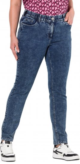 Ulla Popken Jersey Slim Leg Jeans Denim Blue - Teksad & Püksid Suuremates Suurustes – Plus Size - 