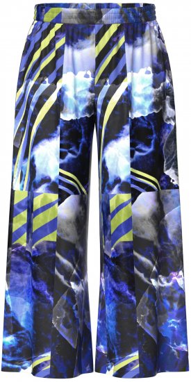 Ulla Popken Blue Stroke Wide Leg Palazzo Pants - Teksad & Püksid Suuremates Suurustes – Plus Size - 