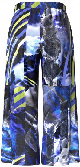 Ulla Popken Blue Stroke Wide Leg Palazzo Pants - Teksad & Püksid Suuremates Suurustes – Plus Size - 