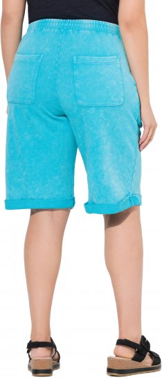 Ulla Popken Acid Wash Elastic Waist Sweatshirts Blue - Teksad & Püksid Suuremates Suurustes – Plus Size - 