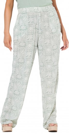 Ulla Popken Animal Print Elastic Waist Pants White - Teksad & Püksid Suuremates Suurustes – Plus Size - 
