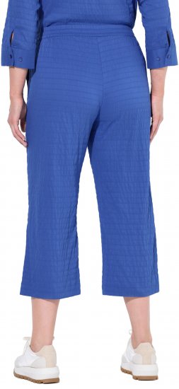 Ulla Popken Textured Elastic Waist Cropped Pants Opal Green - Teksad & Püksid Suuremates Suurustes – Plus Size - 