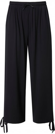 Ulla Popken Quick Drying Split Leg Elastic Waist Joggers Black - Teksad & Püksid Suuremates Suurustes – Plus Size - 