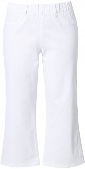Ulla Popken Wide Leg Twill Mary Fit Culottes White - Teksad & Püksid Suuremates Suurustes – Plus Size - 