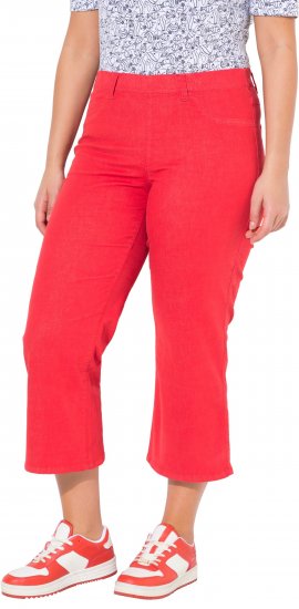 Ulla Popken Wide Leg Twill Mary Fit Culottes Neon Red - Teksad & Püksid Suuremates Suurustes – Plus Size - 