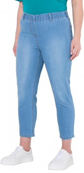 Ulla Popken Cropped Jeggings Light Blue Denim - Teksad & Püksid Suuremates Suurustes – Plus Size - 