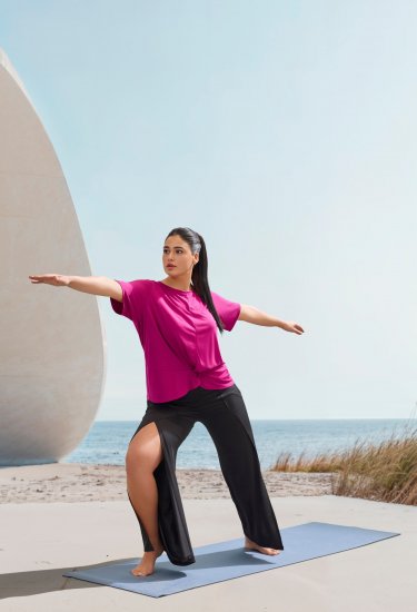 Ulla Popken Split Leg Uv Protective Pants Black - Teksad & Püksid Suuremates Suurustes – Plus Size - 