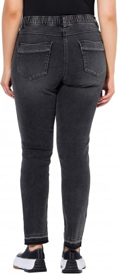 Ulla Popken Raw Edge Stretch Fit Jeans Black - Teksad & Püksid Suuremates Suurustes – Plus Size - 