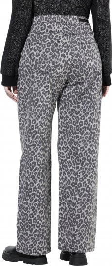 Ulla Popken Leopard Print Stretch Fit Jeans Beige - Teksad & Püksid Suuremates Suurustes – Plus Size - 