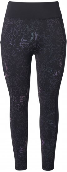 Ulla Popken Quick Drying Flower Print Leggings Black - Teksad & Püksid Suuremates Suurustes – Plus Size - 