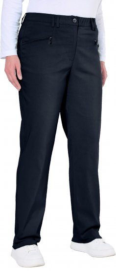 Ulla Popken Thermal Stretch Fit Mony Pants Navy Blue - Teksad & Püksid Suuremates Suurustes – Plus Size - 