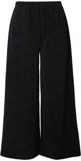 Ulla Popken Wide Leg Elastic Waist Glitter Pants Black - Teksad & Püksid Suuremates Suurustes – Plus Size - 
