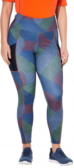 Ulla Popken Quick Drying Stitch Print Performance Leggings Grey - Teksad & Püksid Suuremates Suurustes – Plus Size - 