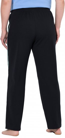 Ulla Popken Side Stripe Elastic Waist Joggers Black - Teksad & Püksid Suuremates Suurustes – Plus Size - 