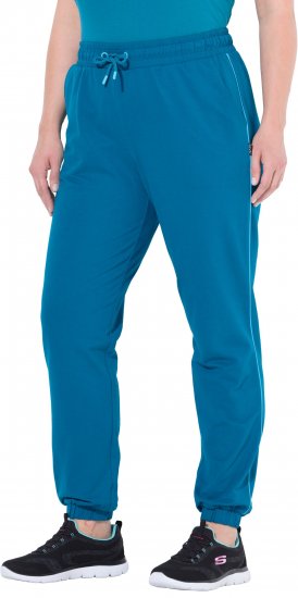 Ulla Popken Contrast Piping Joggers Blue - Teksad & Püksid Suuremates Suurustes – Plus Size - 