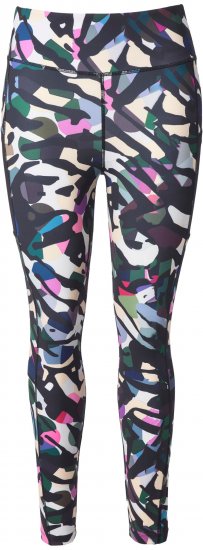 Ulla Popken Quick Drying Botanical Print Sport Leggings Black - Teksad & Püksid Suuremates Suurustes – Plus Size - 