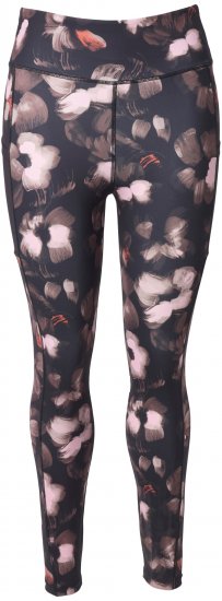 Ulla Popken Abstract Print Quick Dry Sports Leggings Black - Teksad & Püksid Suuremates Suurustes – Plus Size - 