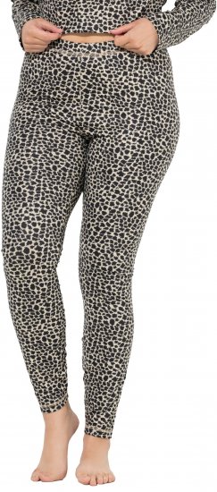 Ulla Popken Leopard Print Ski Leggings Black - Teksad & Püksid Suuremates Suurustes – Plus Size - 