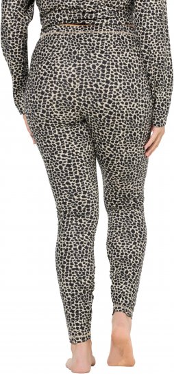 Ulla Popken Leopard Print Ski Leggings Black - Teksad & Püksid Suuremates Suurustes – Plus Size - 